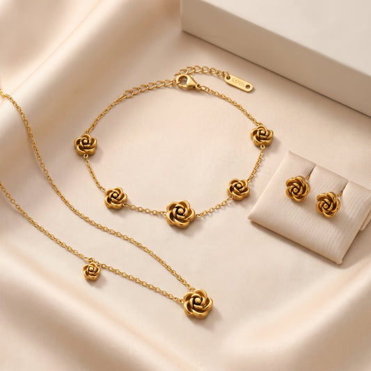 Mini Flower Jewellery Set | Stainless Steel