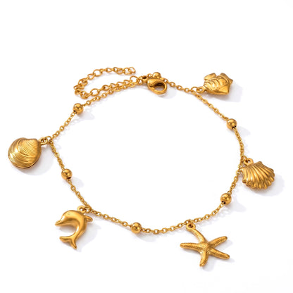 Boho Seashell Charm Bracelet | Stainless Steel
