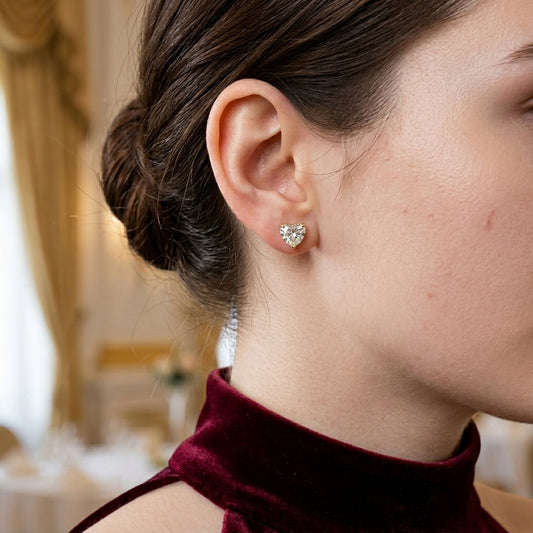 DIAMOND-HEART EARRINGS
