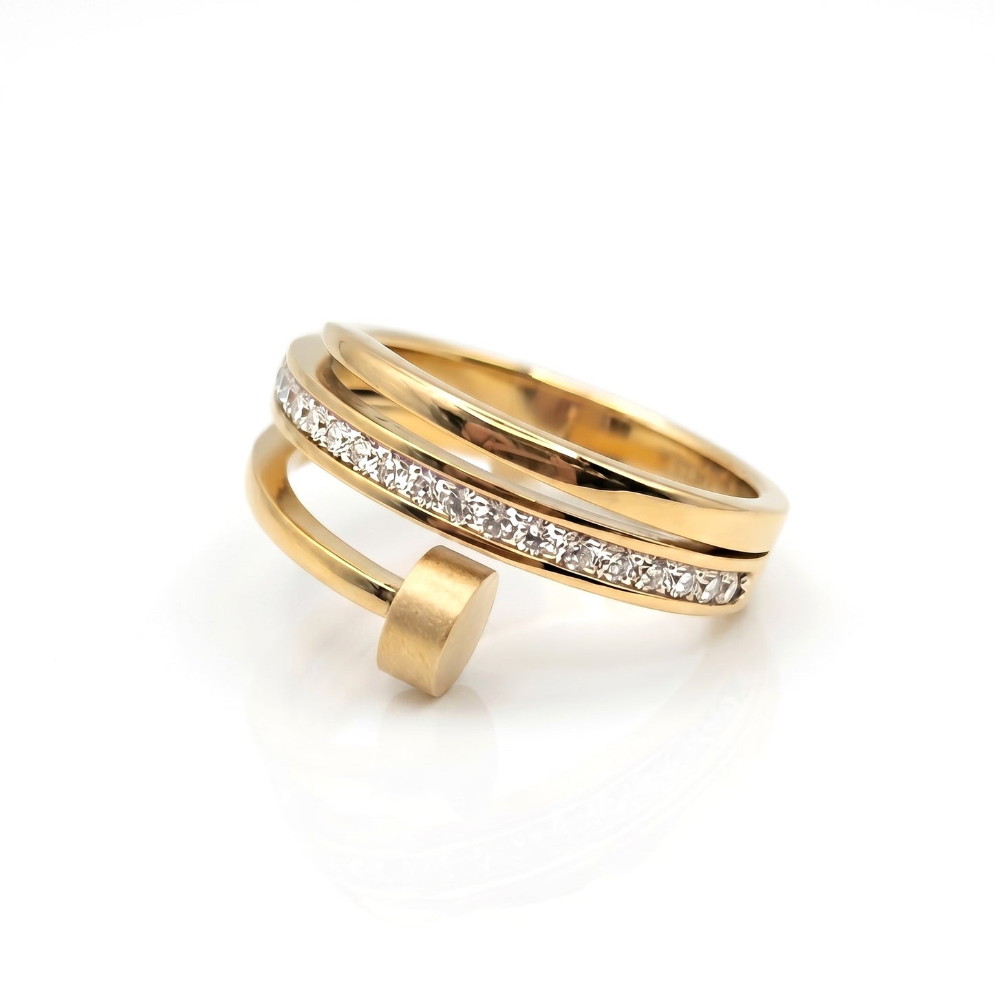 DIAMOND NAIL RING - Stainless Steel
