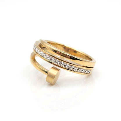 DIAMOND NAIL RING - Stainless Steel
