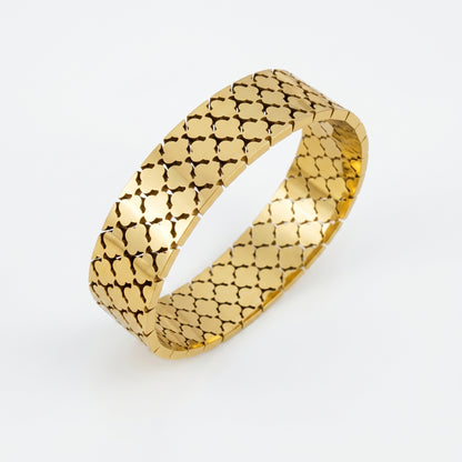 Golden Trellis Bangle | Stainless Steel