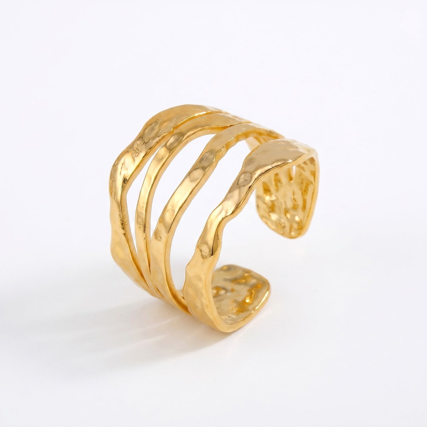 Golden Cascade Ring - Adjustable