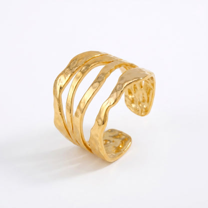 Golden Cascade Ring - Adjustable