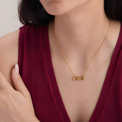 Golden Infinity Loop Necklace