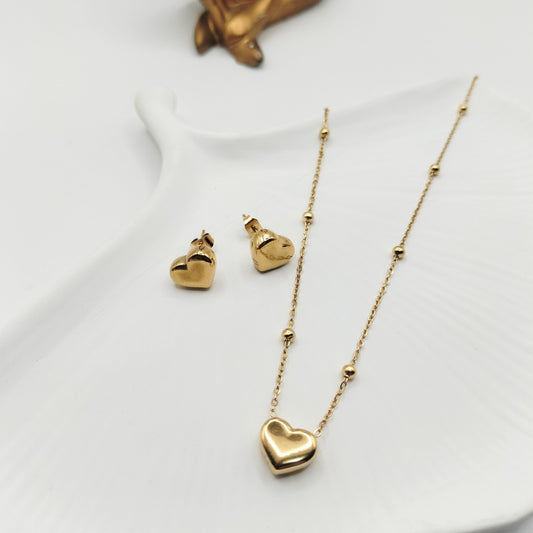 Minimal Heart Set Stainless Steel