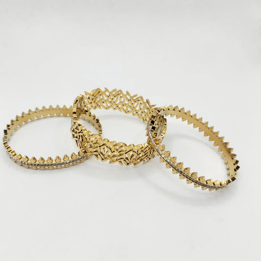 Deal Of 3 Daily Wear Stainless Steel Premium Bangles