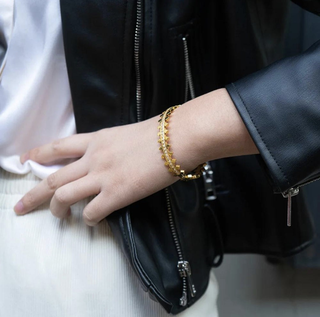 Spiked Cuff Imported Bracelet