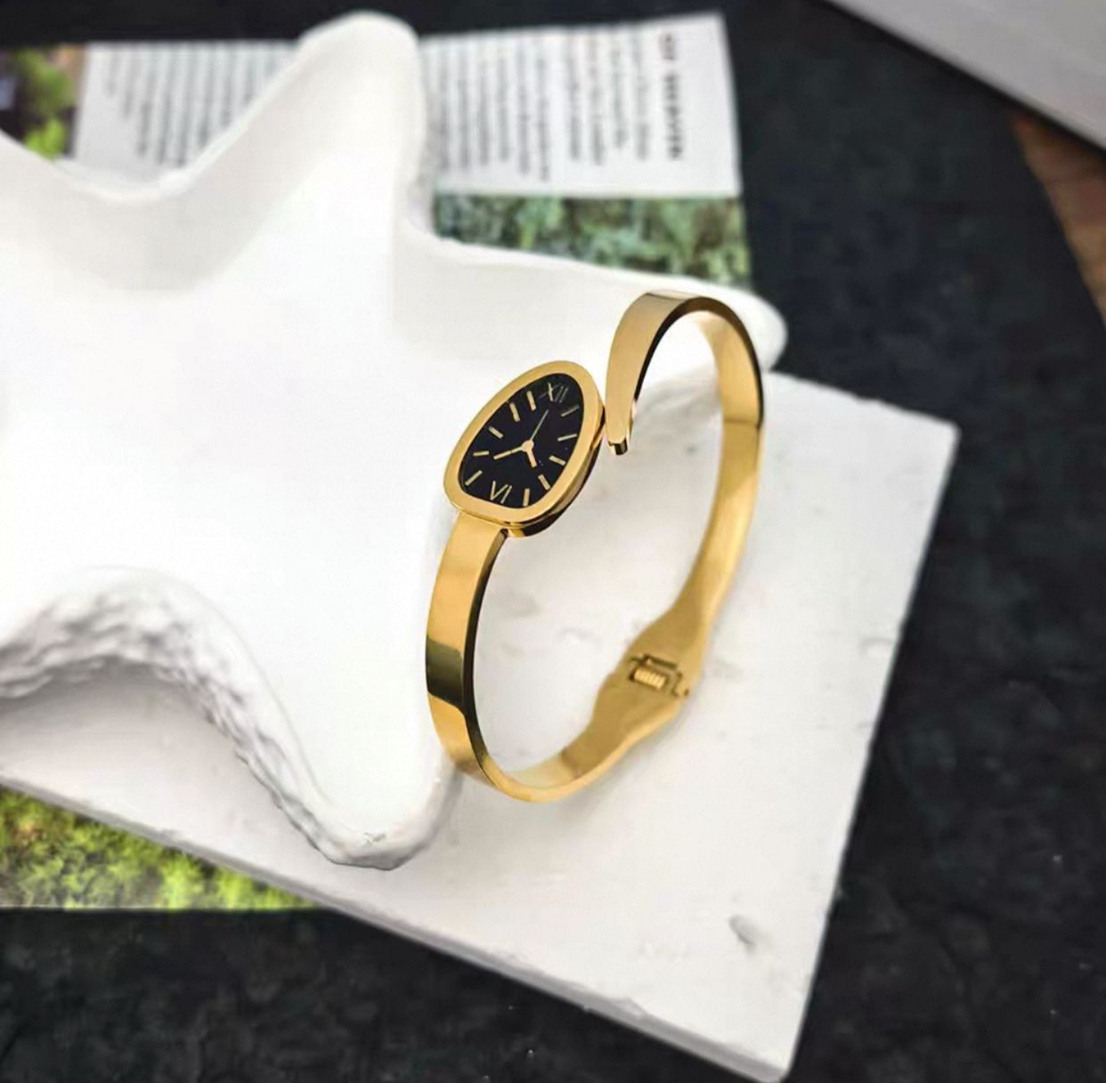 Watch Style Golden Bangle