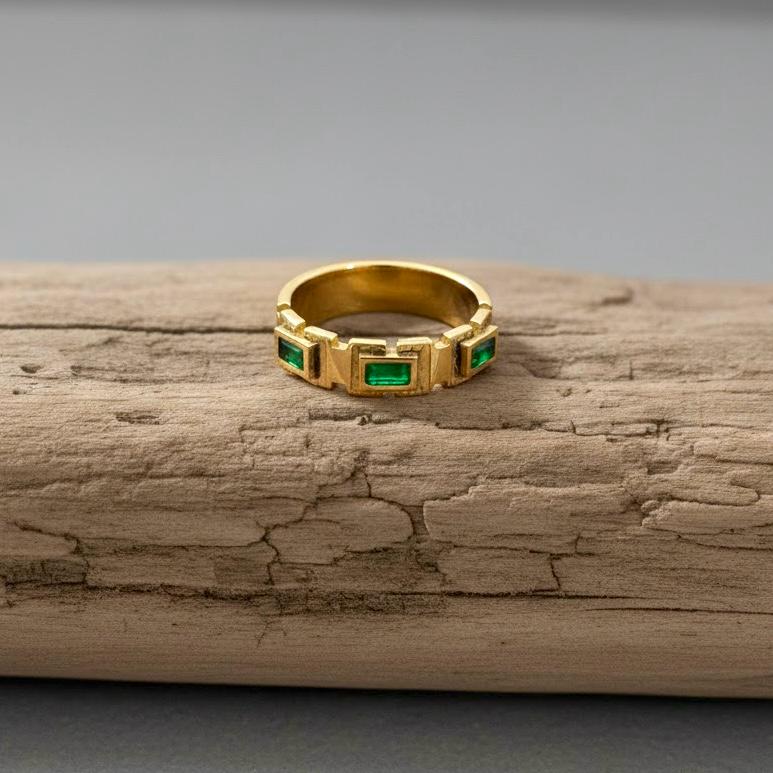 Emerald Ring - Stainless Steel