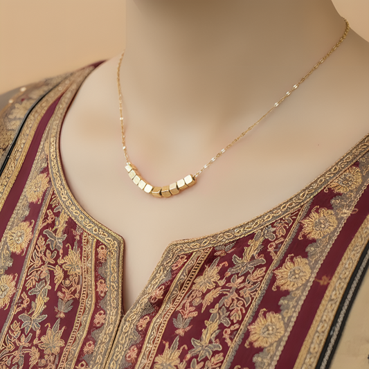 Golden Block Necklace