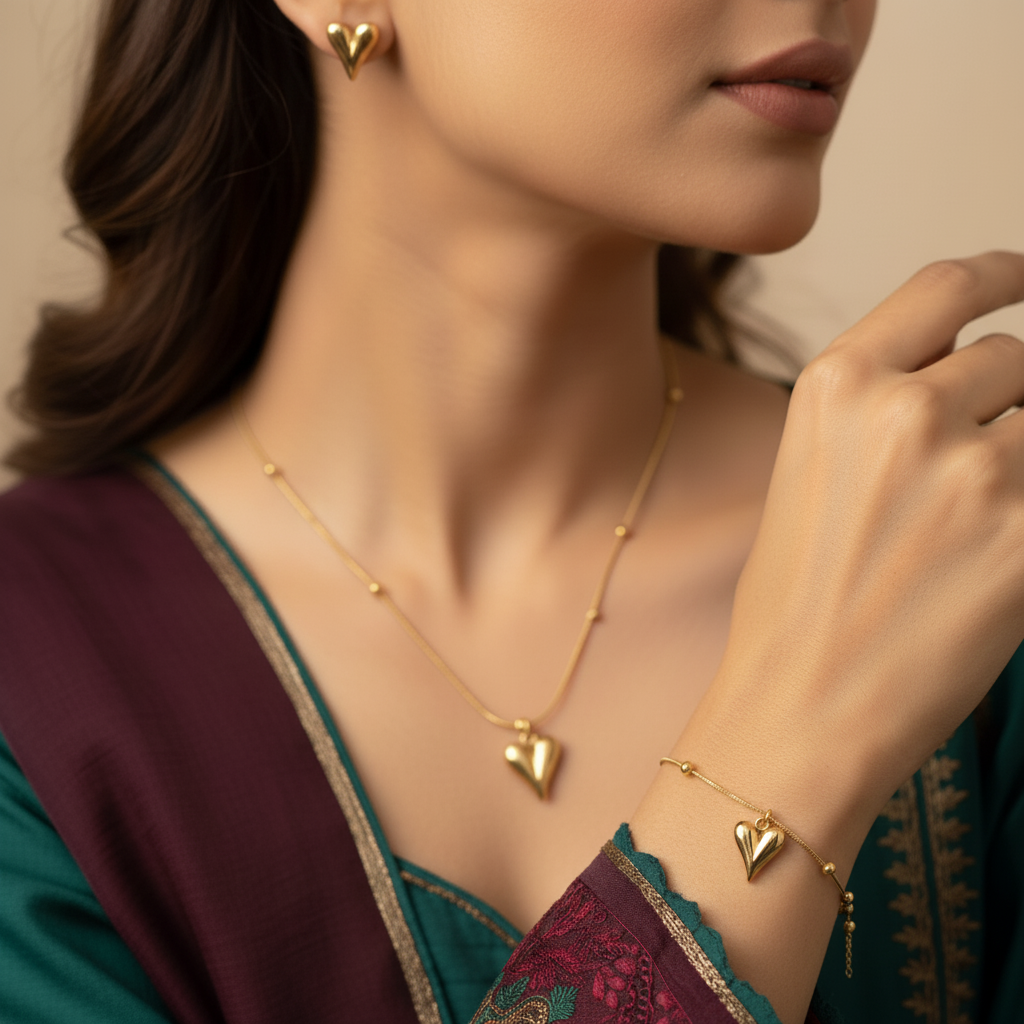 Love Heart Set -  Stainless Steel