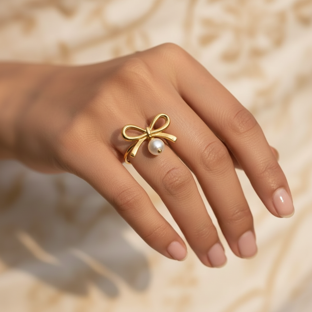Pearl Bow Ring