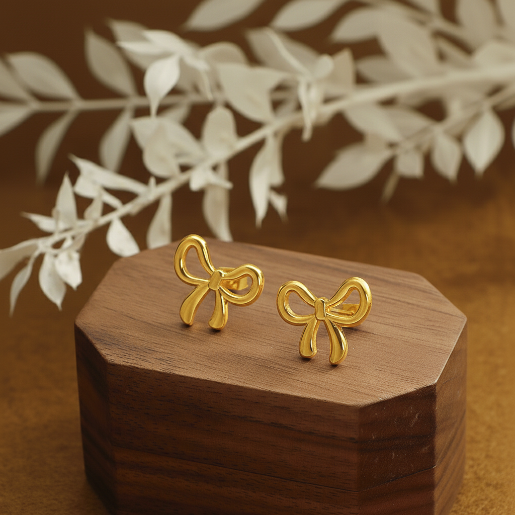 BOW STUD EARRINGS