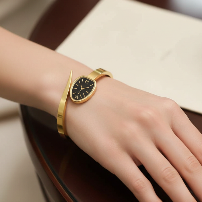 Watch Style Golden Bangle