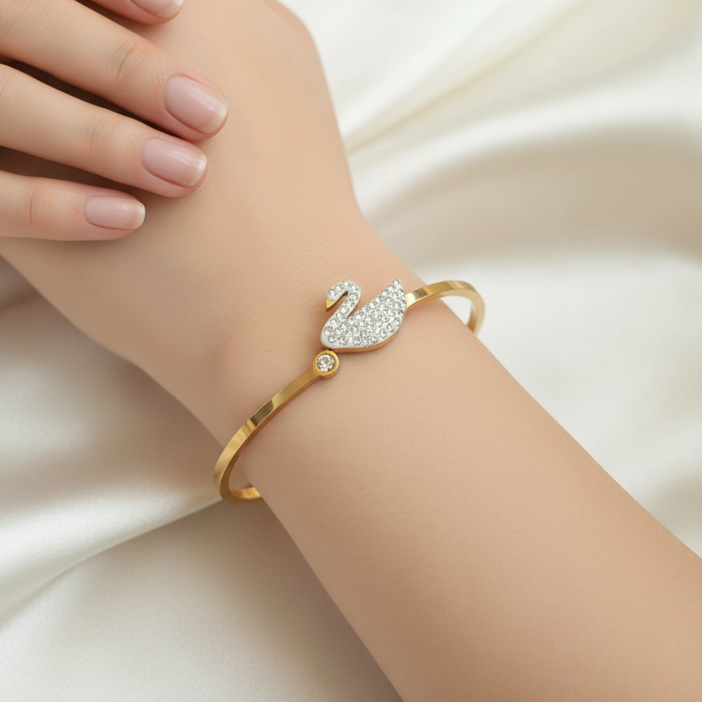White Swan Bangle