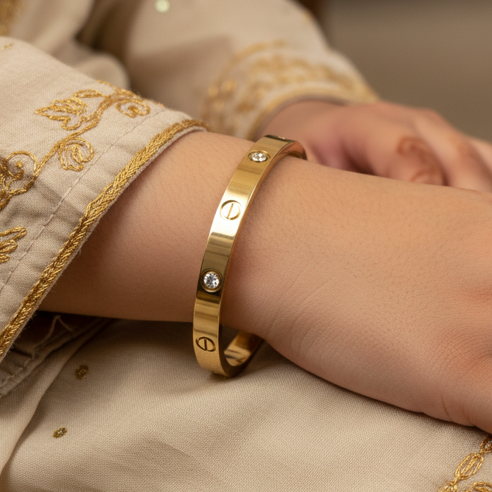 Stainless Steel Love Bangle