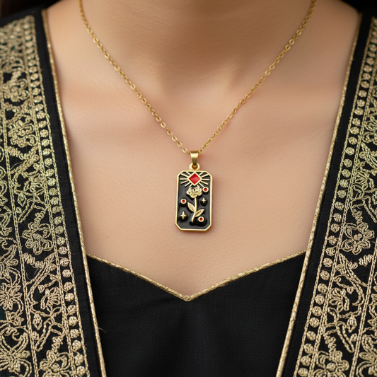 Stainless Steel Flower Pendant