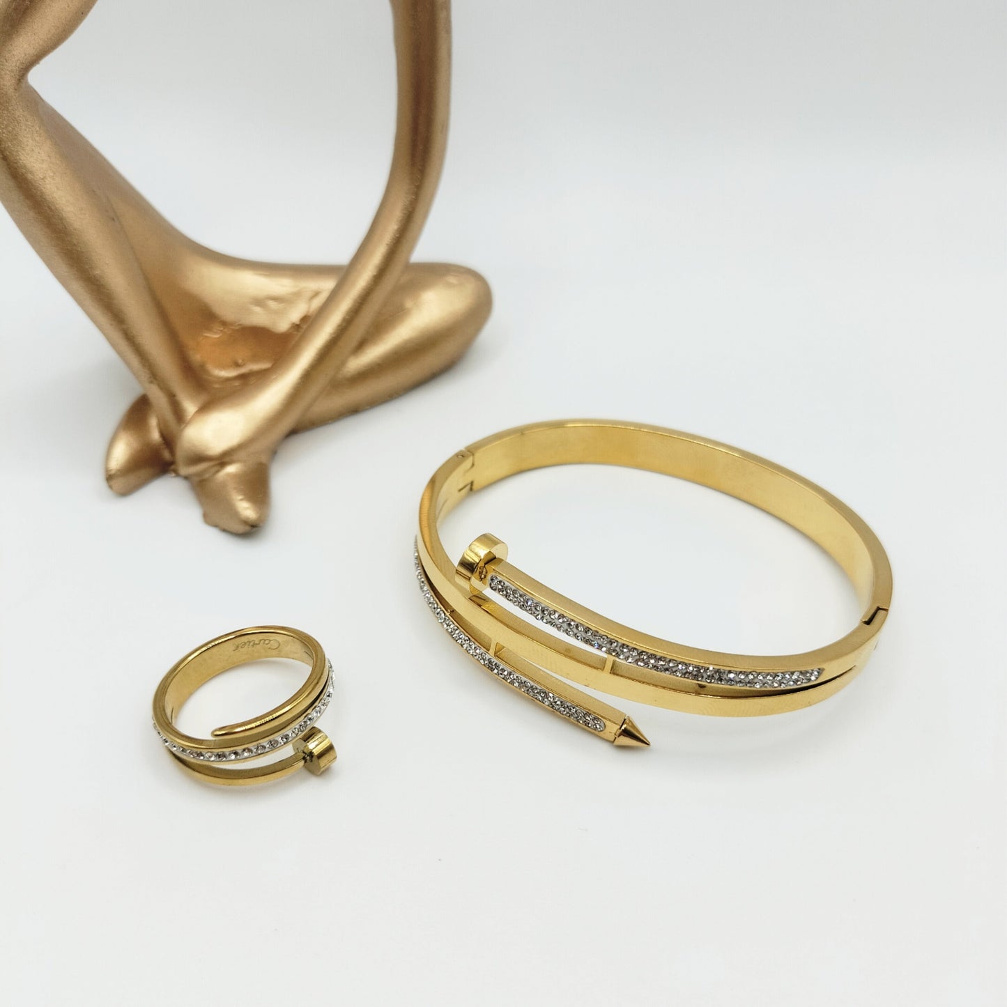 Diamond NAIL  BANGLE & RING
