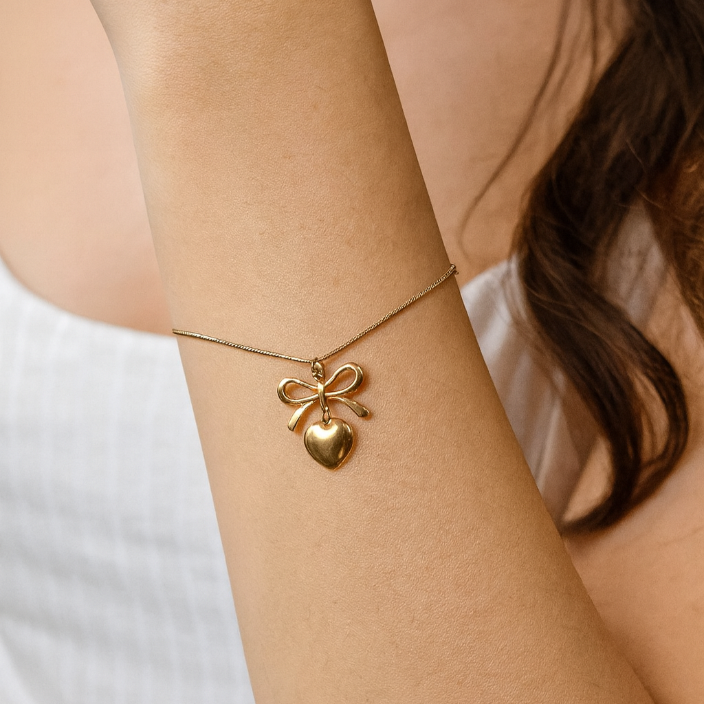 Heart & Bow Bracelet