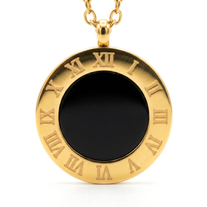 black Circle Necklace