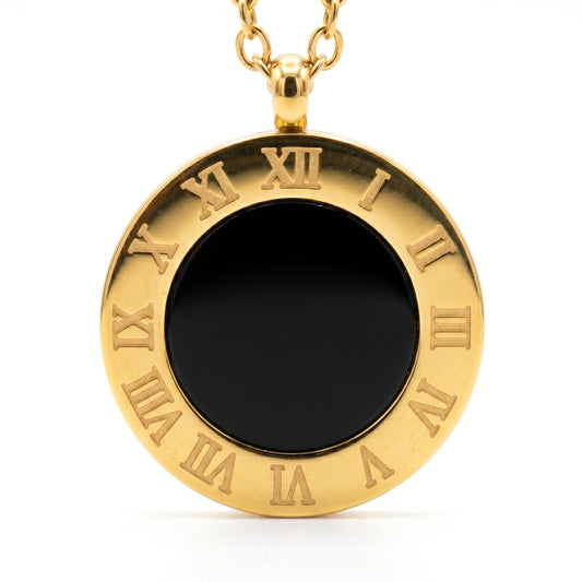 black Circle Necklace