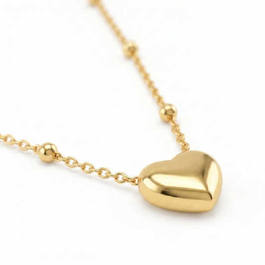 Minimal Heart Pendant - Stainless Steel - Anti Tarnishing