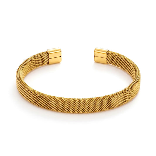 Comfortable Mesh C-Shaped Cuff - Stainless Steel