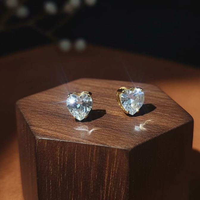 DIAMOND-HEART EARRINGS