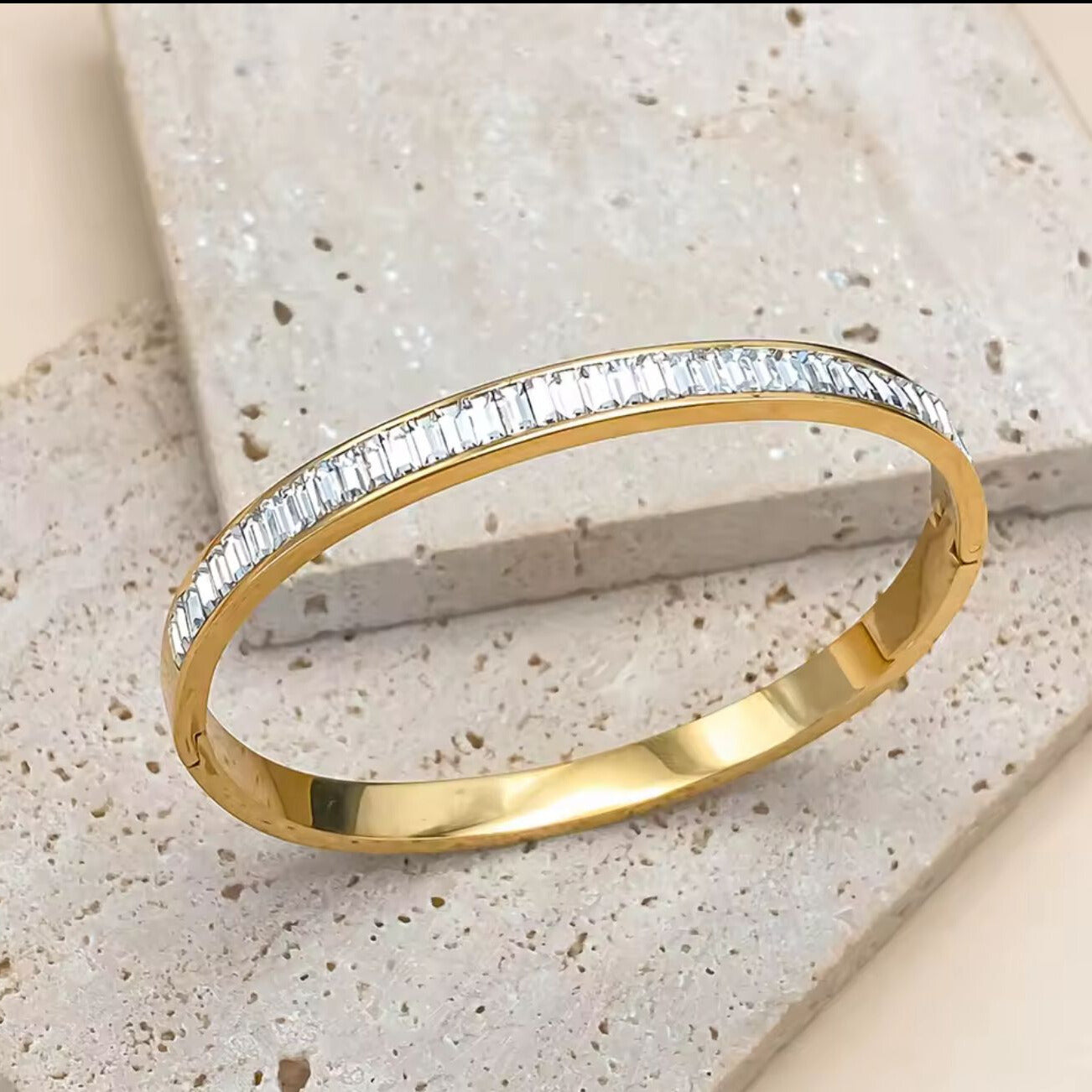 Diamond Stainless Steel Bangle