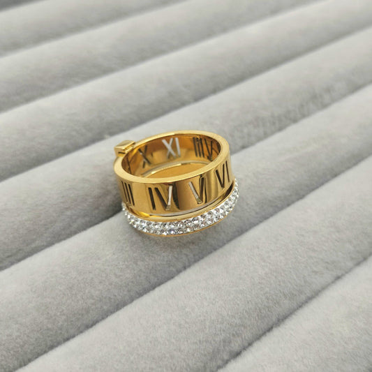 Premium Quality Roman stack stone ring