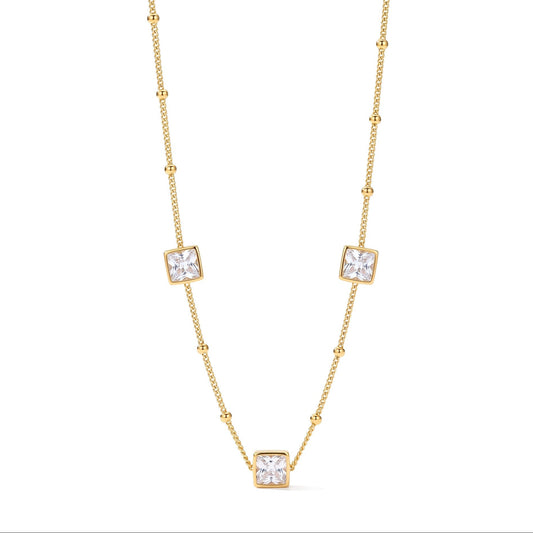 Square Zircon Necklace