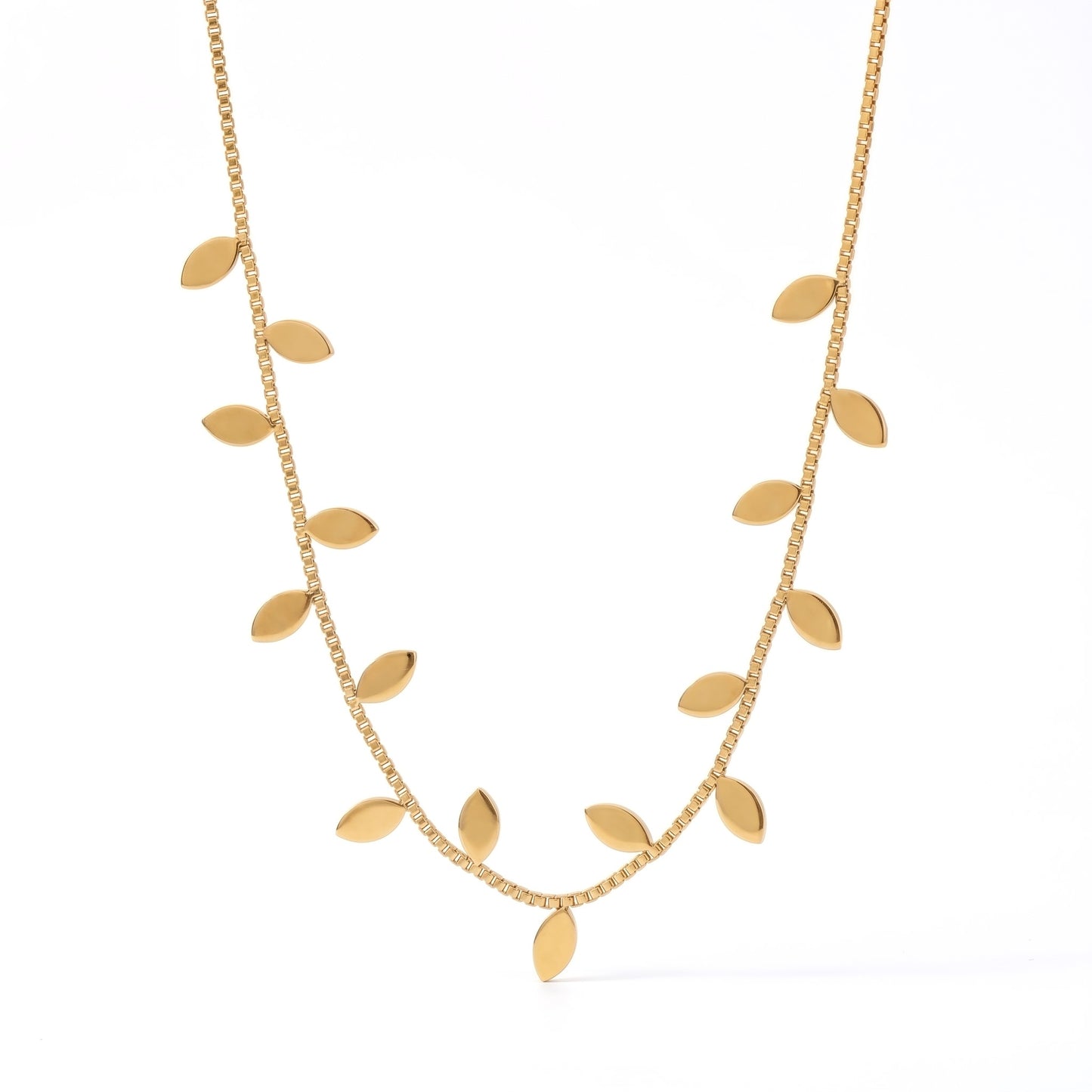Gold Leaf Charm Necklace