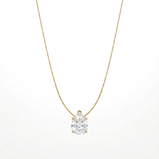 Pear-Cut Diamond Pendant