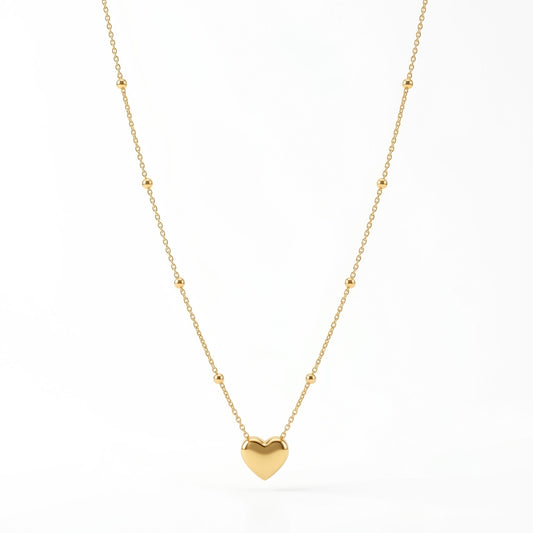Minimal Heart Pendant - Stainless Steel - Anti Tarnishing