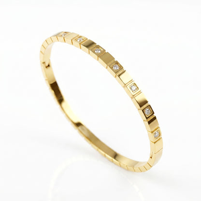 Diamond  Ice Cube Bangle