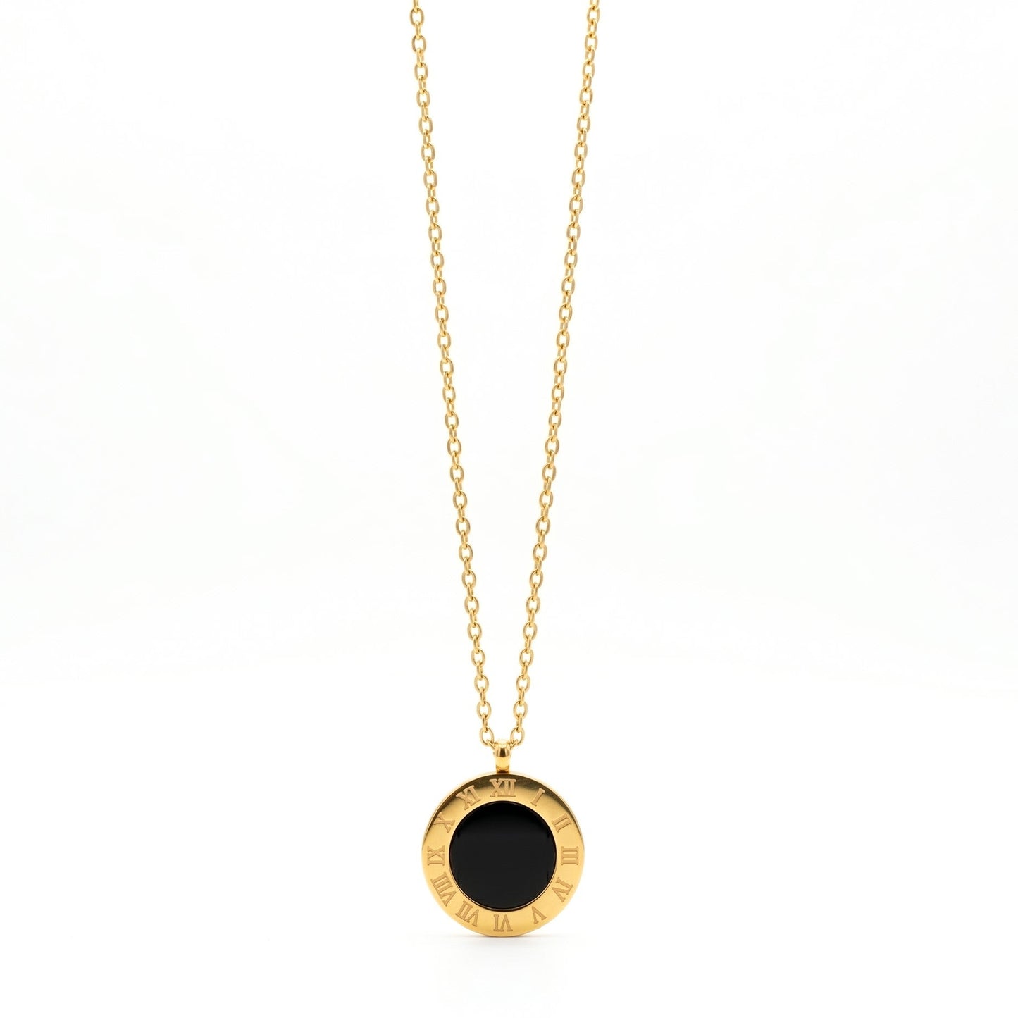 black Circle Necklace