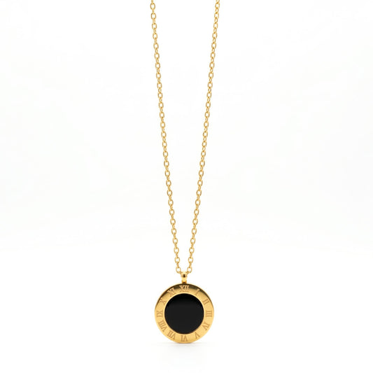 black Circle Necklace