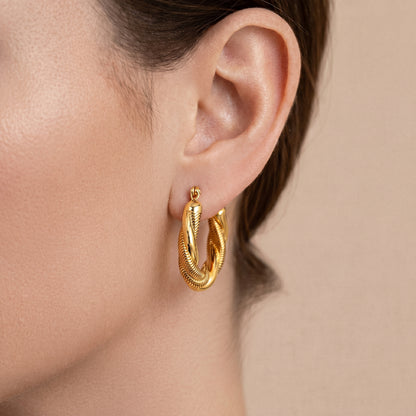 Twisted Hoop Earrings