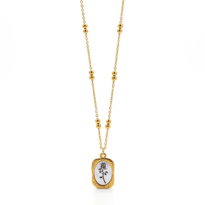 Floral Pendant | Stainless Steel