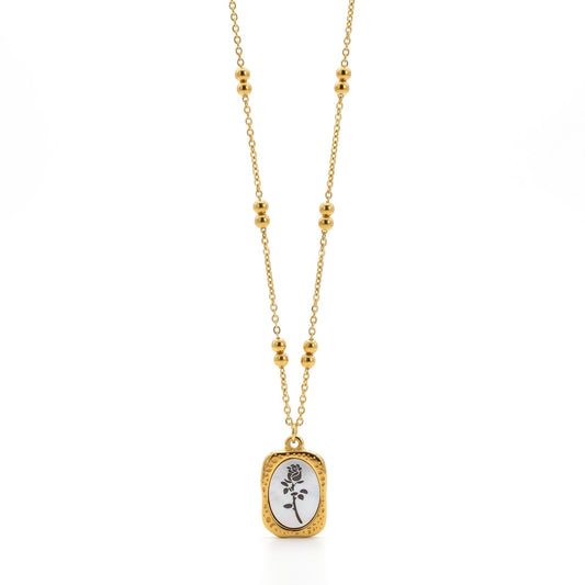 Floral Pendant | Stainless Steel