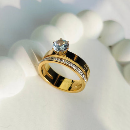 4-Piece Luxury Gold-Plated Ring Stack