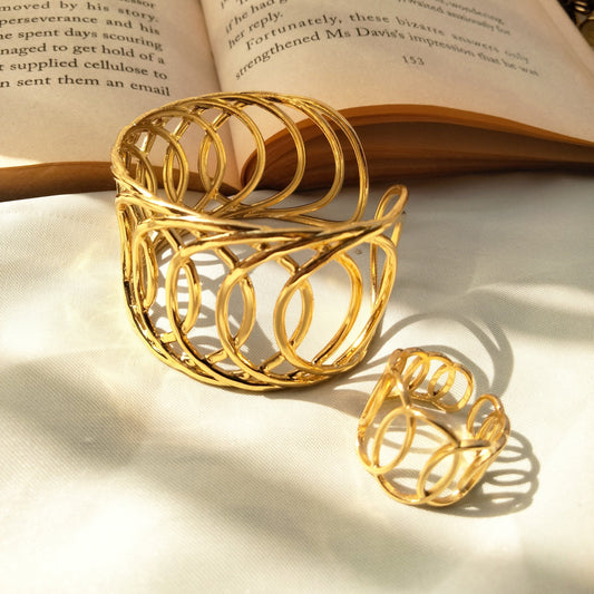 Stainless Steel Bangle Bracelets With Ring