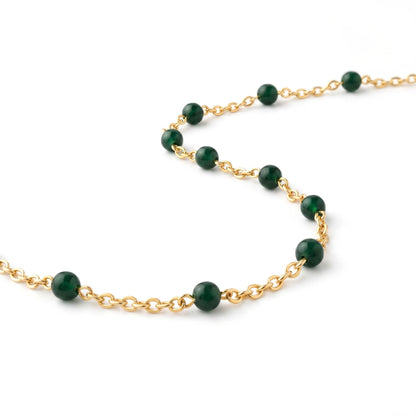 Enamel Beaded Necklace | Stainless Steel
