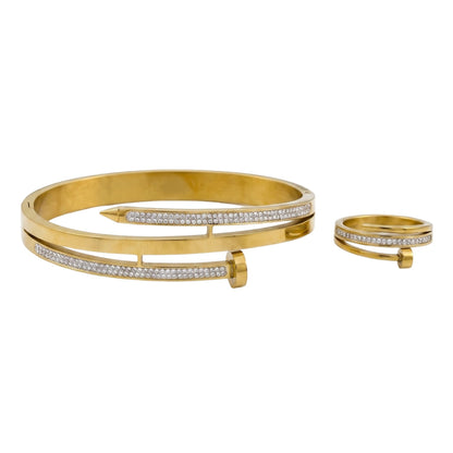 Diamond NAIL  BANGLE & RING