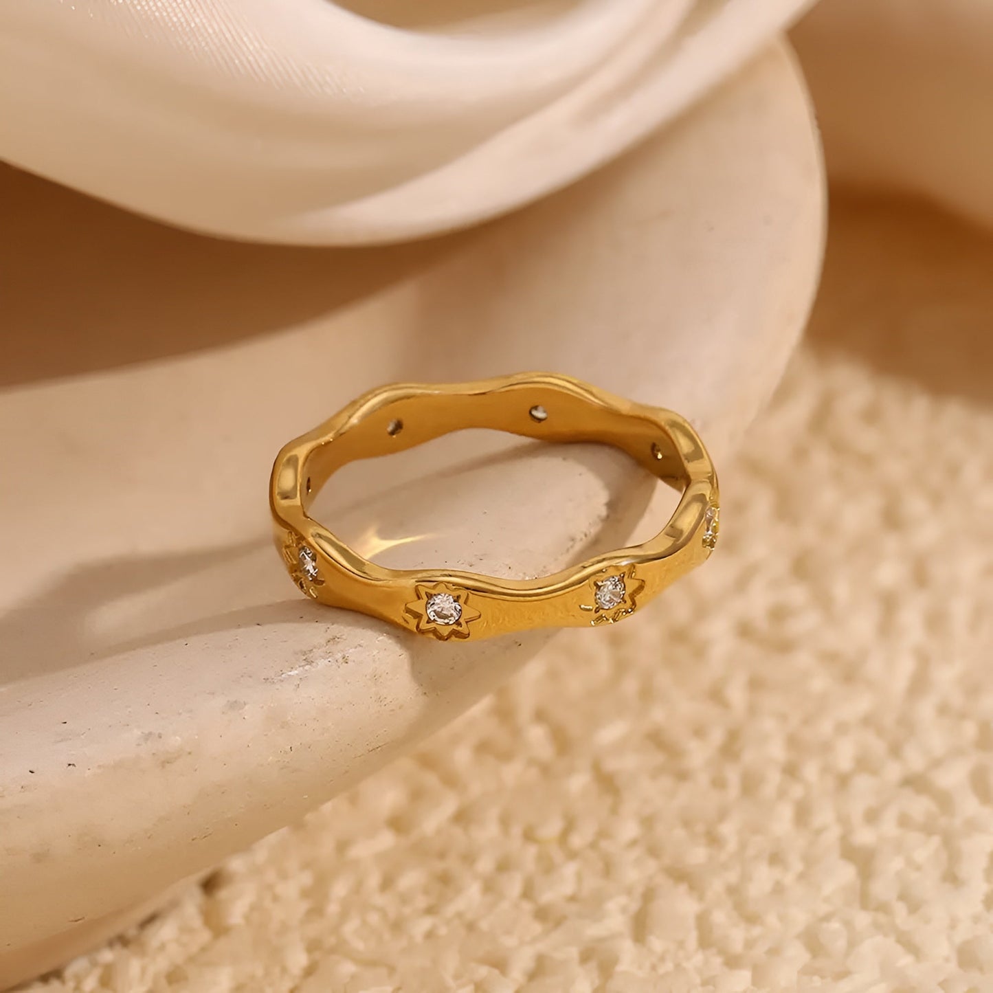 Ripple Star Ring | Stainless Steel