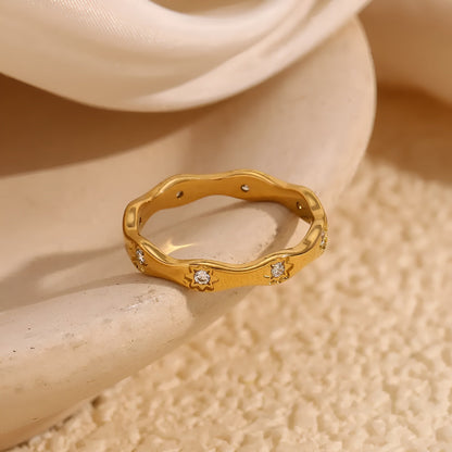 Ripple Star Ring | Stainless Steel