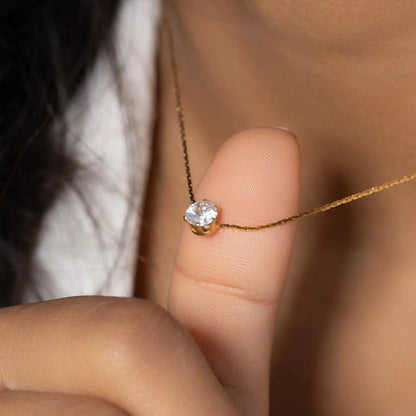 Single Diamond Necklace