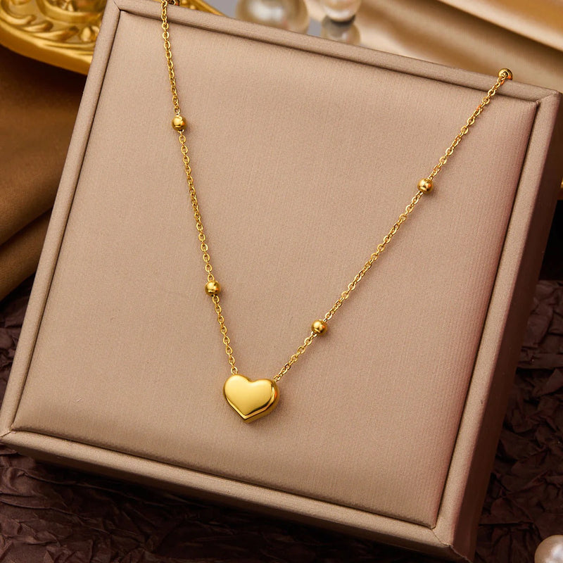 Heart pendant- Stainless Steel - Anti Tarnishing