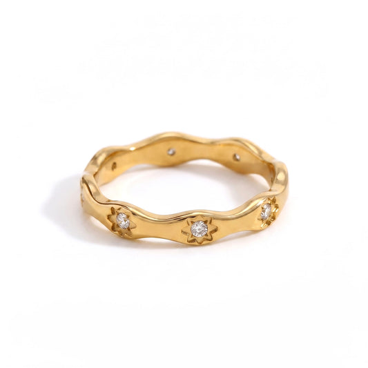 Ripple Star Ring | Stainless Steel